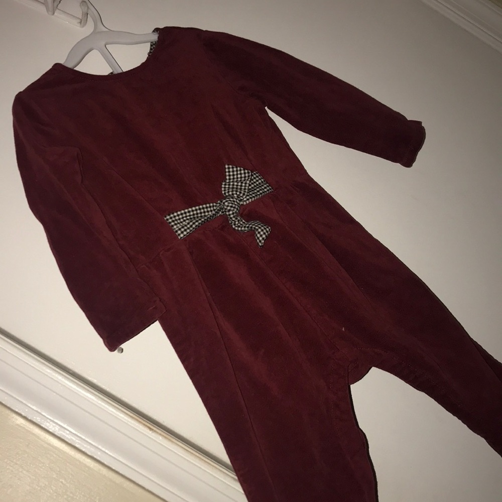Girls Zara velvet jumpsuit